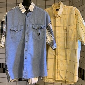 Panhandle Slim & Roper men’s western short sleeve shirt bundle Large